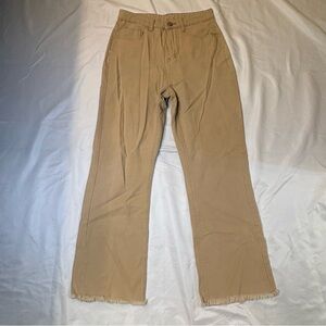 Source Unknown Women's Boot/Flare  Cut Pants in Tan